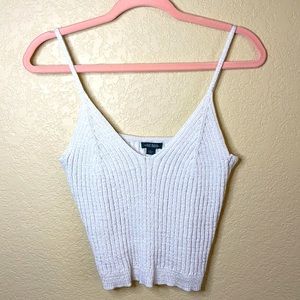 Off white cropped tank